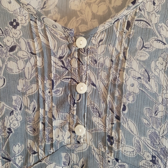 Denim & Supply Ralph Lauren Dress Blue Floral V-Neck High-Low Midi 6 Boho-chic - Picture 9 of 11